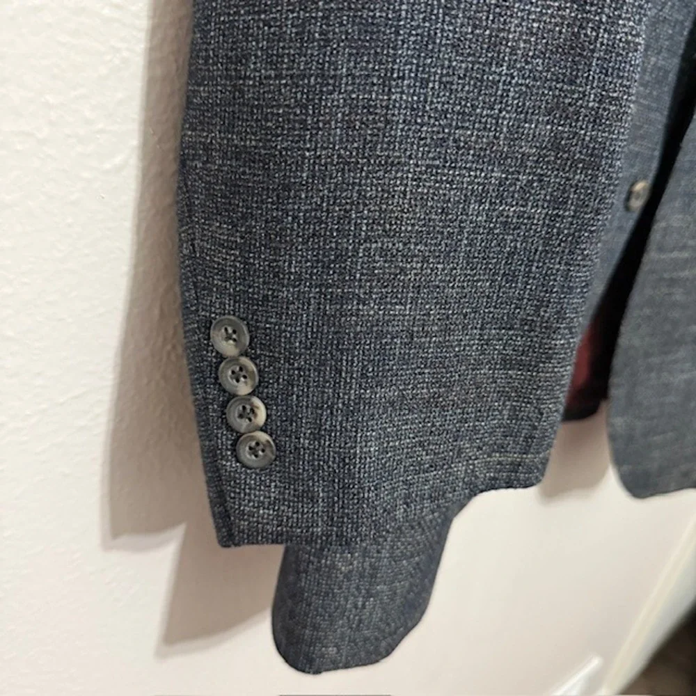 Jack Victor Wool Blend Sport Coat Blazer Italian Fabric Two Button 46R Blokecore